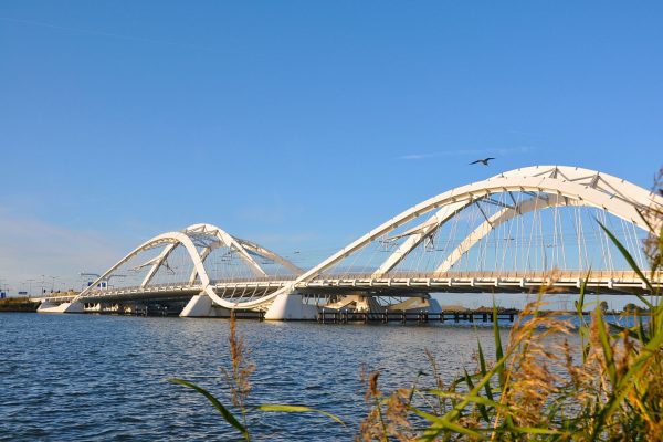 Die markante Brücke zu Ijburg